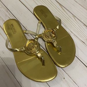 MK Gold Sandals